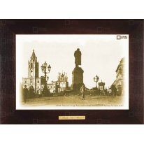 Картина-сувенир "Страстная площадь и монастырь, памятник А.С. Пушкину" 28х38см